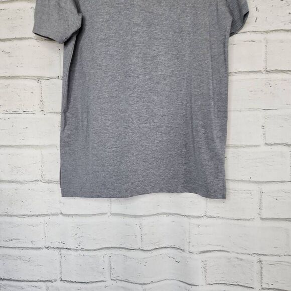 FootJoy Golf Mens Grey Striped Short Sleeve Athletic Fit Polo Shirt Medium Logo - Picture 9 of 11